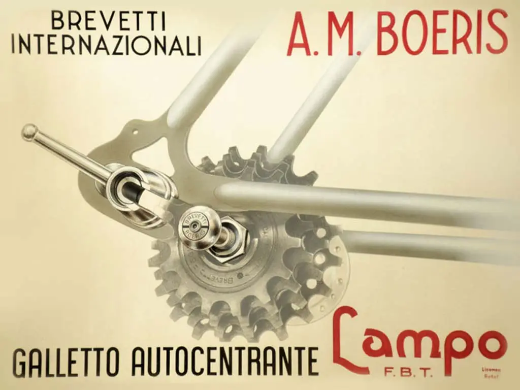 immagine del brevetto internazionale galletto autocentrante A.M. Boeris e Lampo F.B.T.