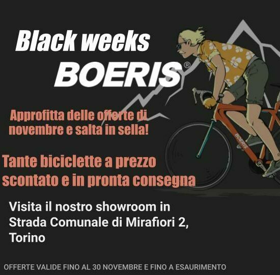 Sconti Black weeks Boeris 2024